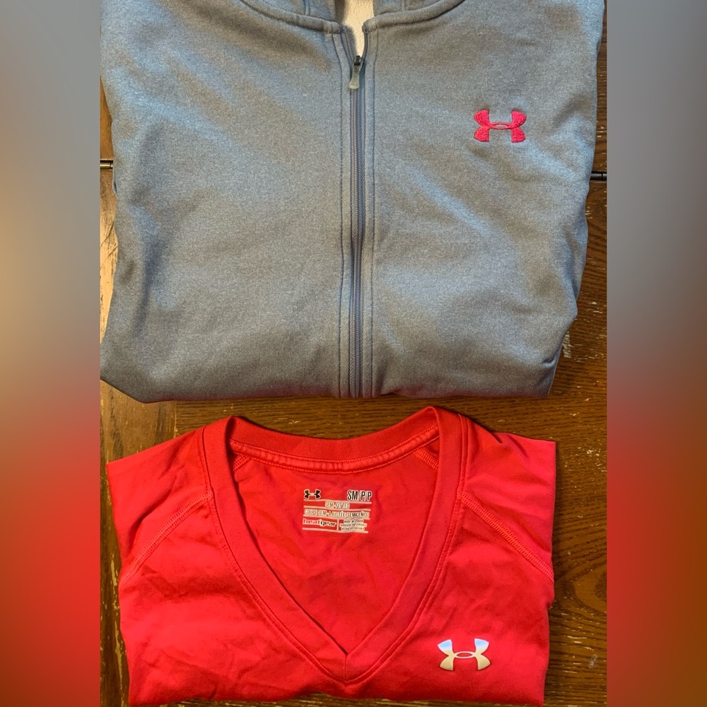 Under Armour Zipper Hoodie W/ Matching Under Shirt— New Without Tags